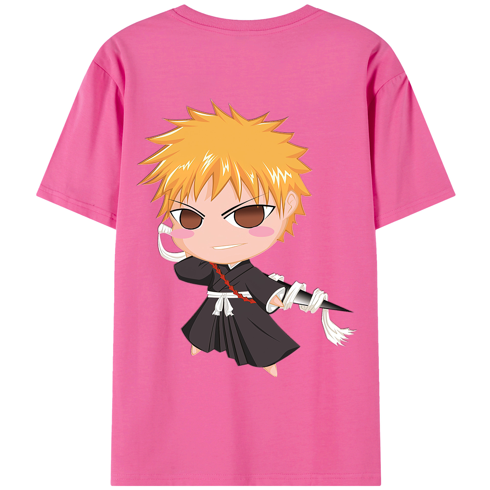 （画像用） ブリーチ 黒崎一護（くろさき いちご）BLEACH Kurosaki Ichigo レディース半袖Tシャツ(バックプリント)